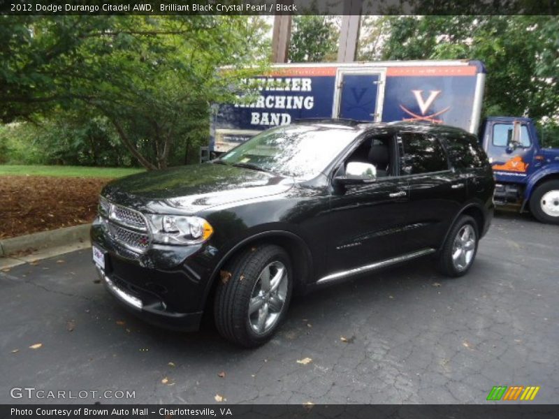 Brilliant Black Crystal Pearl / Black 2012 Dodge Durango Citadel AWD