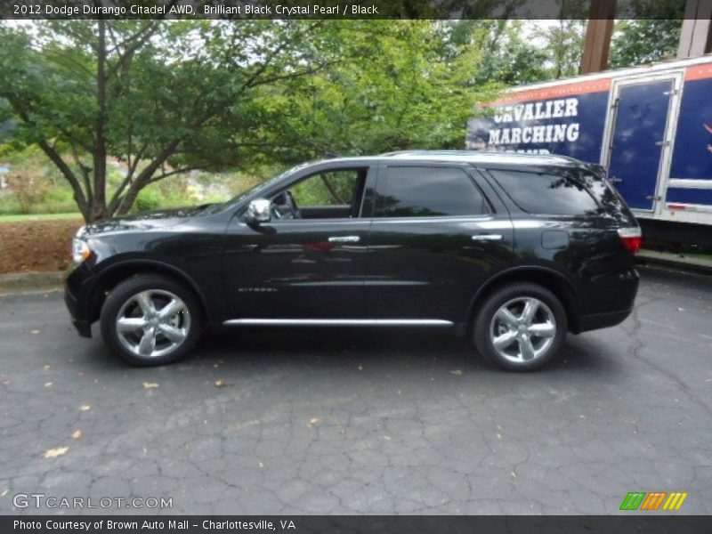 Brilliant Black Crystal Pearl / Black 2012 Dodge Durango Citadel AWD