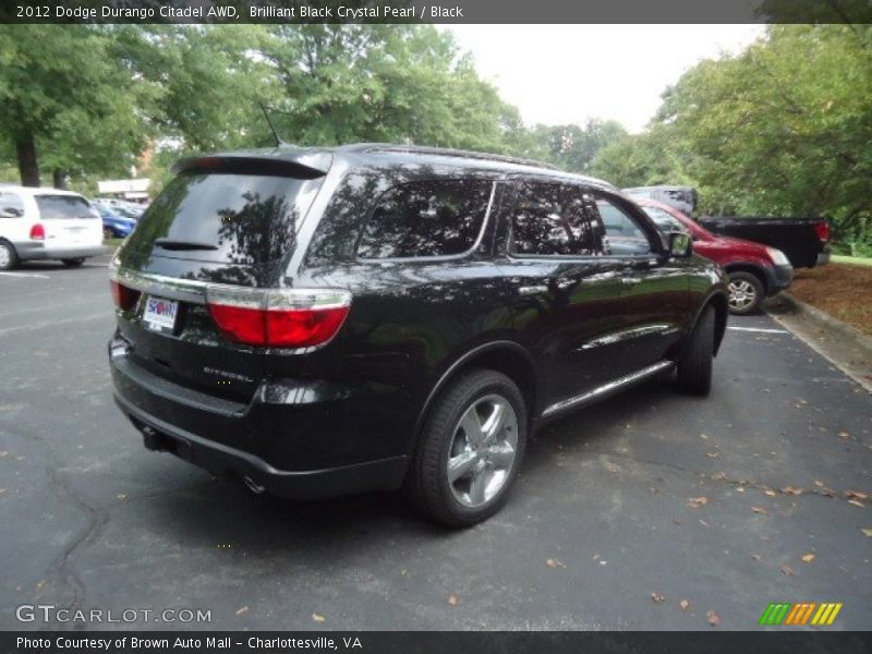 Brilliant Black Crystal Pearl / Black 2012 Dodge Durango Citadel AWD