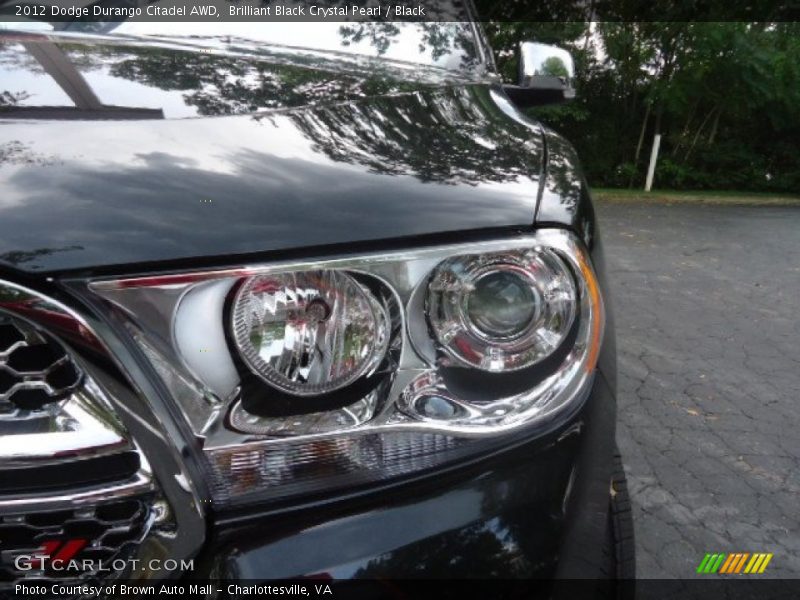 Brilliant Black Crystal Pearl / Black 2012 Dodge Durango Citadel AWD