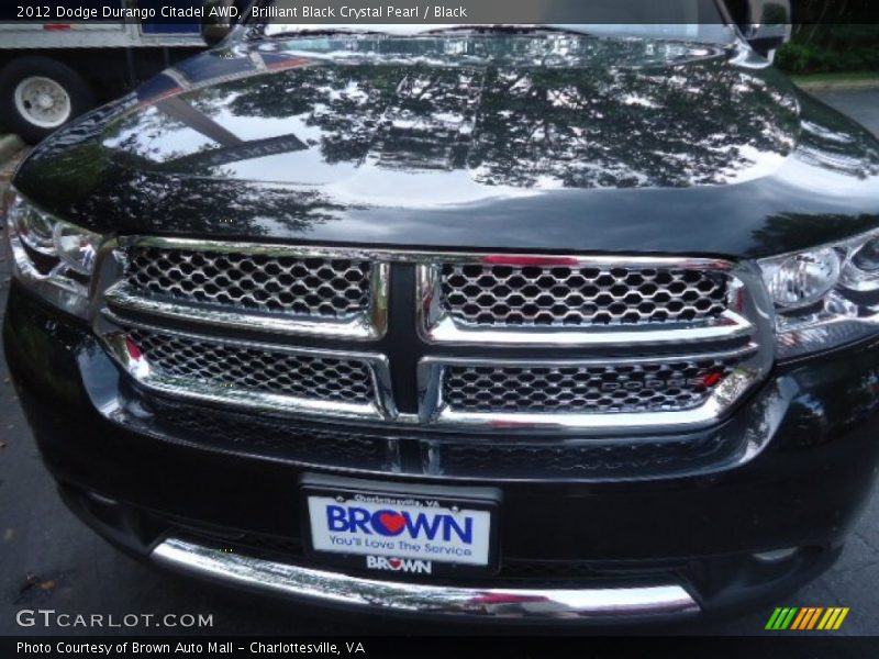 Brilliant Black Crystal Pearl / Black 2012 Dodge Durango Citadel AWD