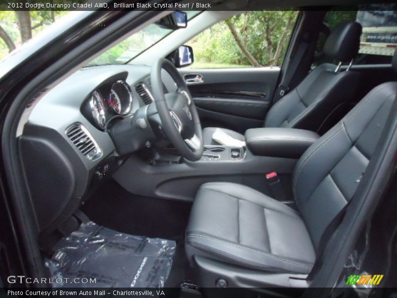 Brilliant Black Crystal Pearl / Black 2012 Dodge Durango Citadel AWD