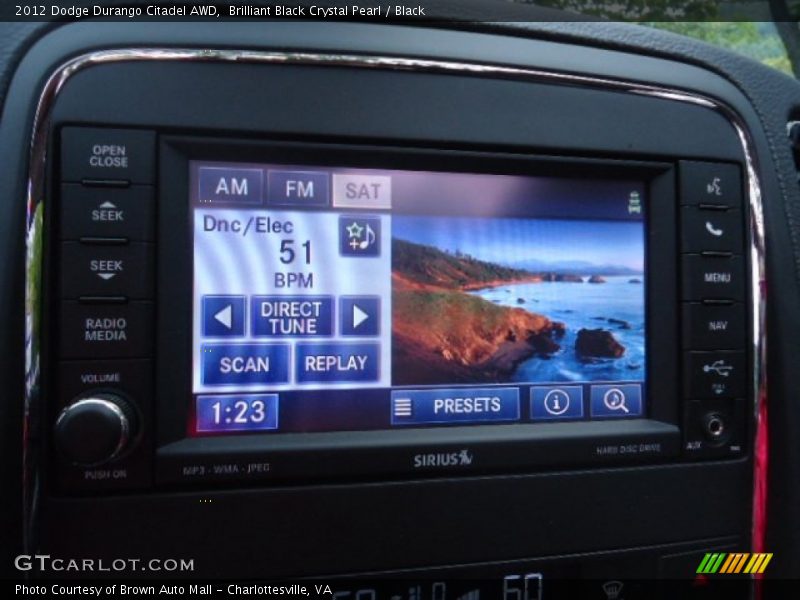 Brilliant Black Crystal Pearl / Black 2012 Dodge Durango Citadel AWD