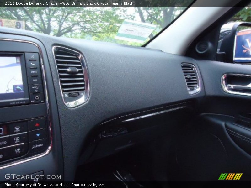 Brilliant Black Crystal Pearl / Black 2012 Dodge Durango Citadel AWD