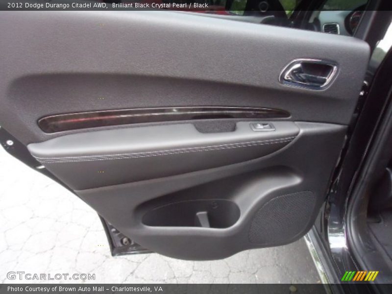 Brilliant Black Crystal Pearl / Black 2012 Dodge Durango Citadel AWD