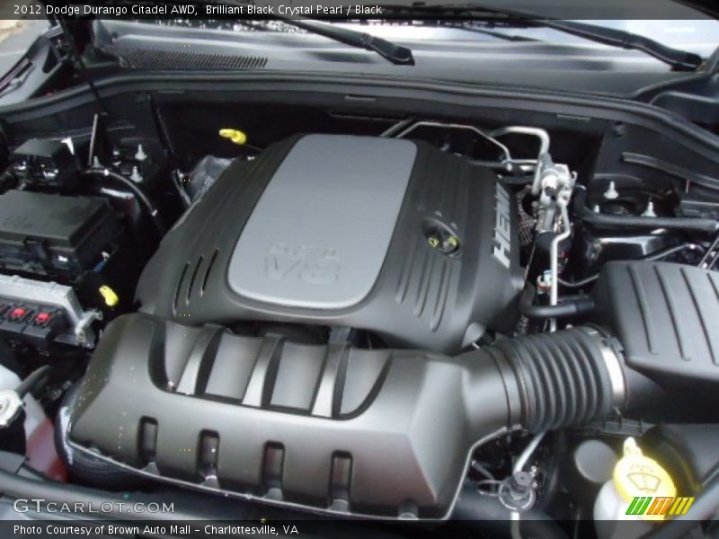 Brilliant Black Crystal Pearl / Black 2012 Dodge Durango Citadel AWD