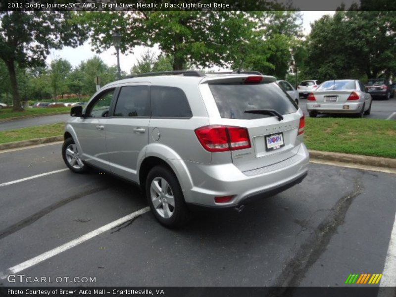 Bright Silver Metallic / Black/Light Frost Beige 2012 Dodge Journey SXT AWD