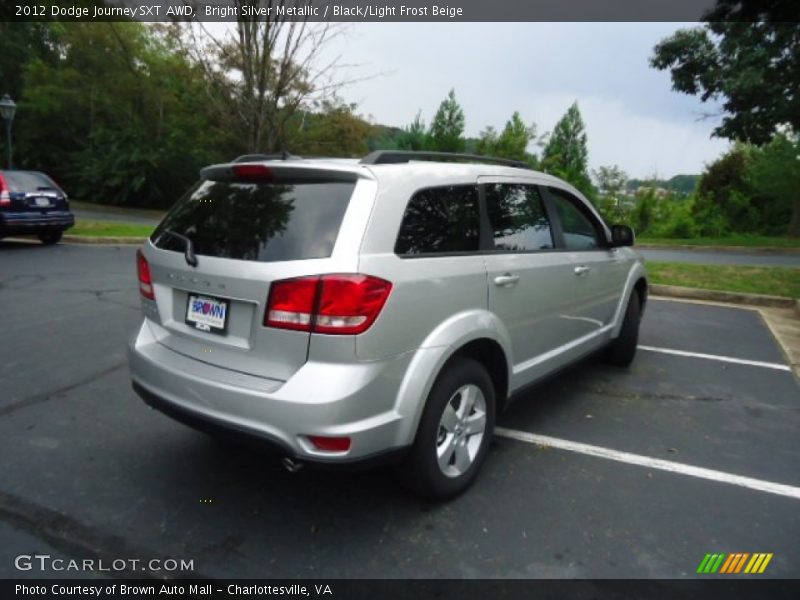 Bright Silver Metallic / Black/Light Frost Beige 2012 Dodge Journey SXT AWD