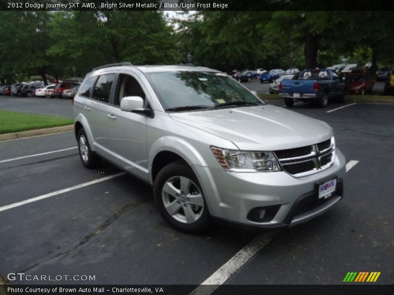 Bright Silver Metallic / Black/Light Frost Beige 2012 Dodge Journey SXT AWD