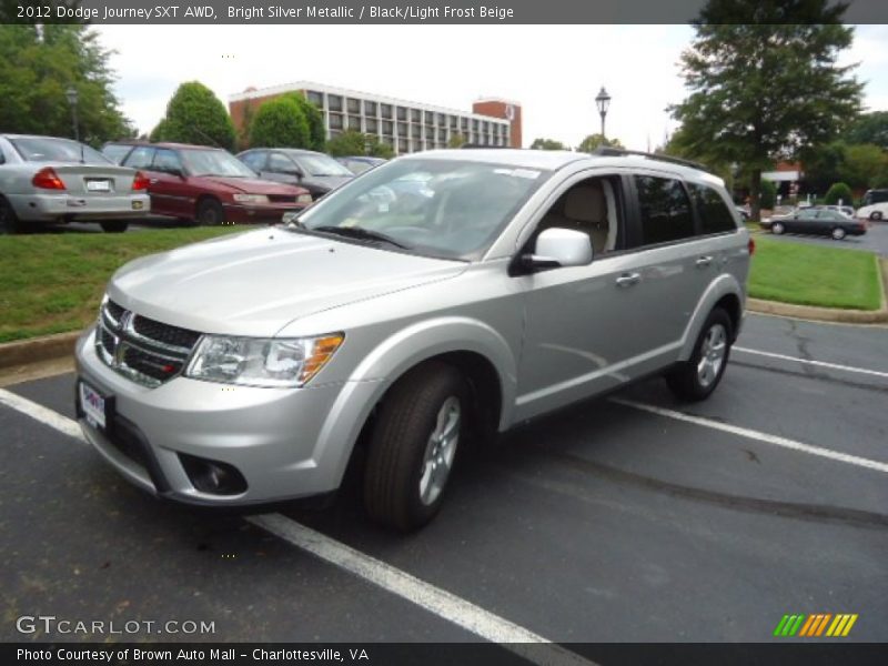 Bright Silver Metallic / Black/Light Frost Beige 2012 Dodge Journey SXT AWD