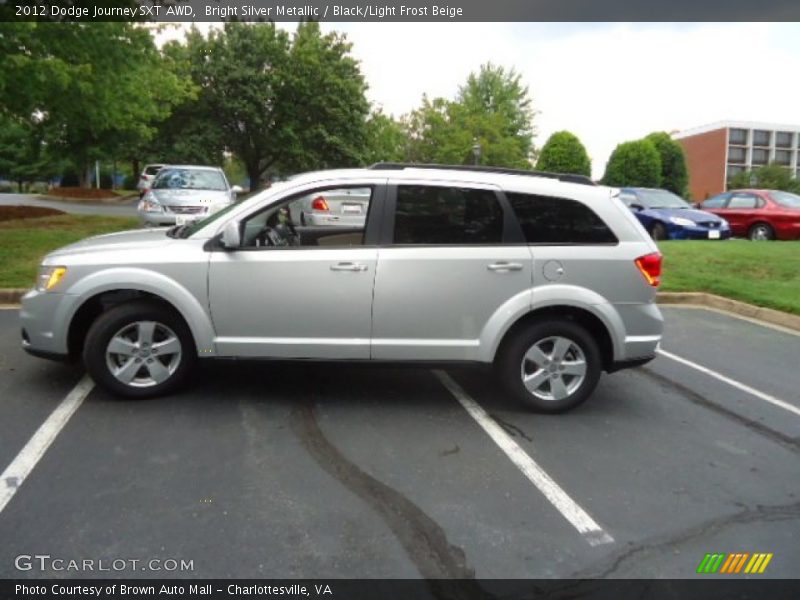Bright Silver Metallic / Black/Light Frost Beige 2012 Dodge Journey SXT AWD