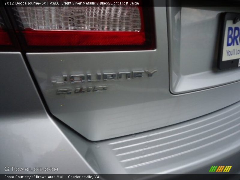 Bright Silver Metallic / Black/Light Frost Beige 2012 Dodge Journey SXT AWD