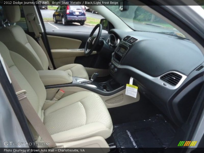 Bright Silver Metallic / Black/Light Frost Beige 2012 Dodge Journey SXT AWD