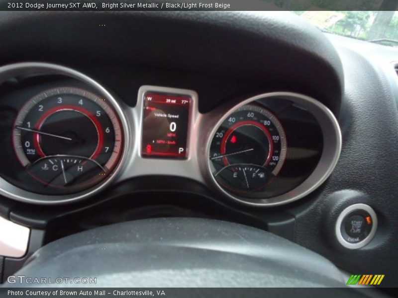 Bright Silver Metallic / Black/Light Frost Beige 2012 Dodge Journey SXT AWD