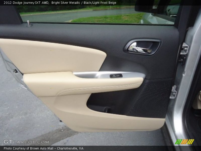 Bright Silver Metallic / Black/Light Frost Beige 2012 Dodge Journey SXT AWD
