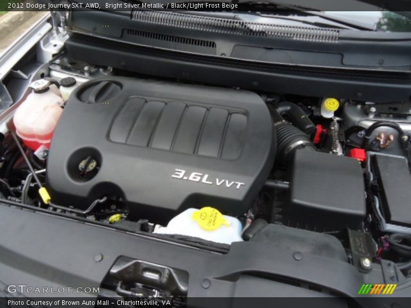 Bright Silver Metallic / Black/Light Frost Beige 2012 Dodge Journey SXT AWD
