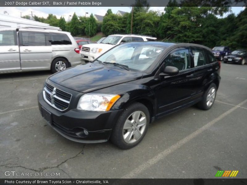 Black / Pastel Pebble Beige 2007 Dodge Caliber SXT