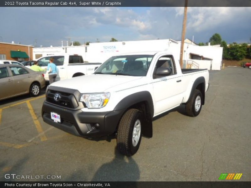 Super White / Graphite 2012 Toyota Tacoma Regular Cab 4x4