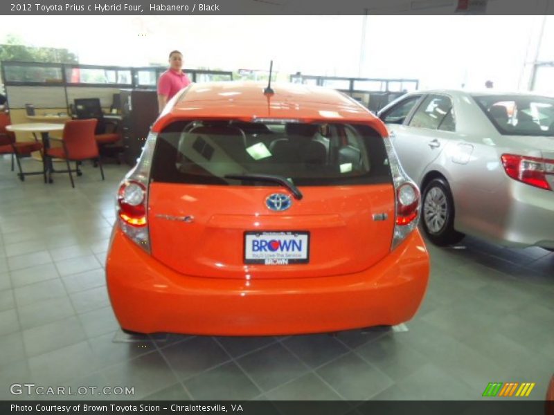 Habanero / Black 2012 Toyota Prius c Hybrid Four