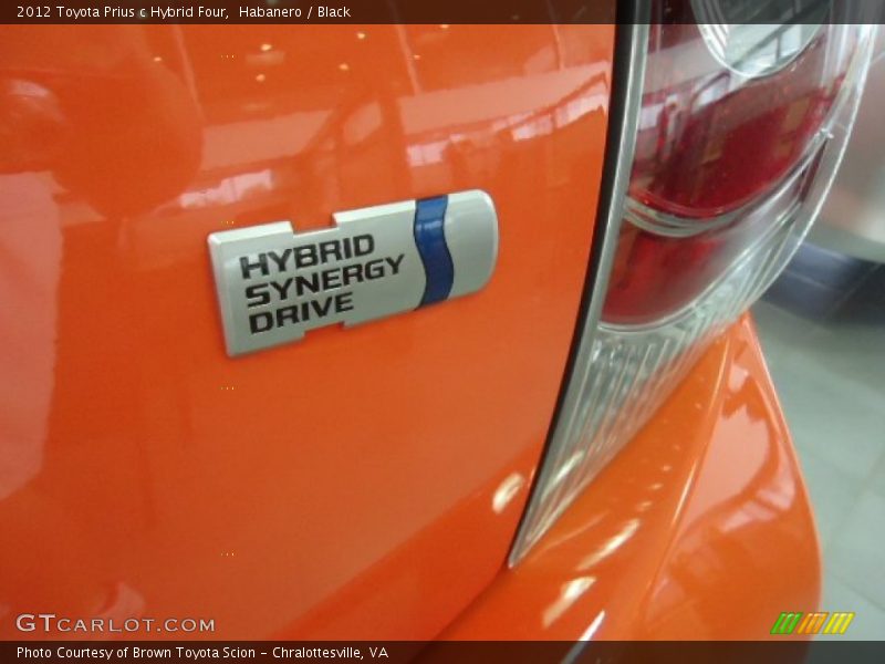 Habanero / Black 2012 Toyota Prius c Hybrid Four
