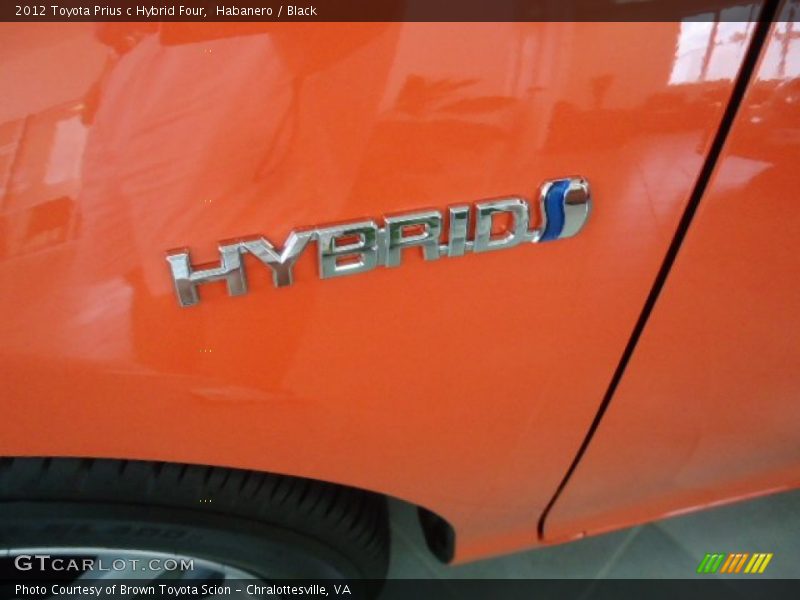 Habanero / Black 2012 Toyota Prius c Hybrid Four