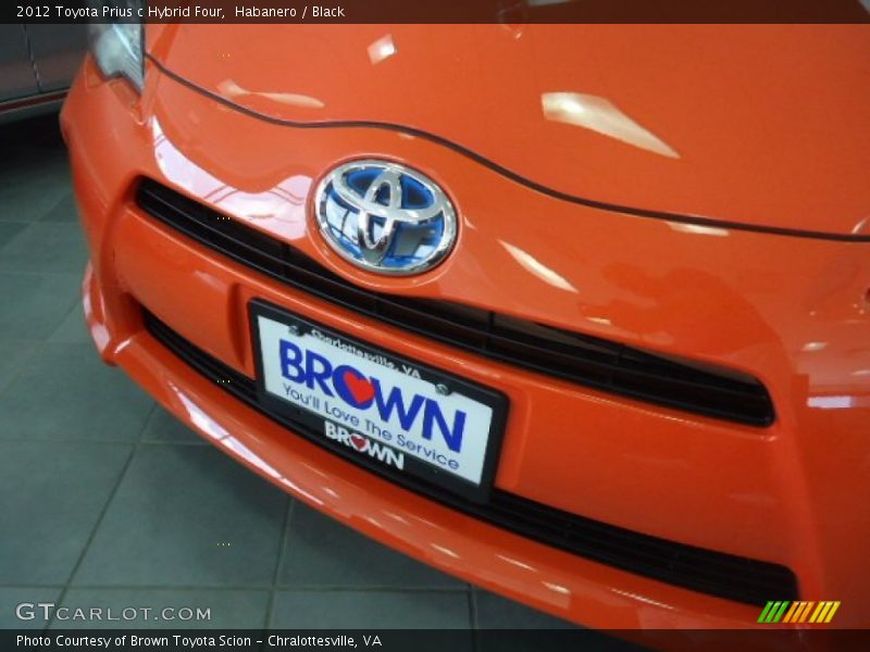 Habanero / Black 2012 Toyota Prius c Hybrid Four