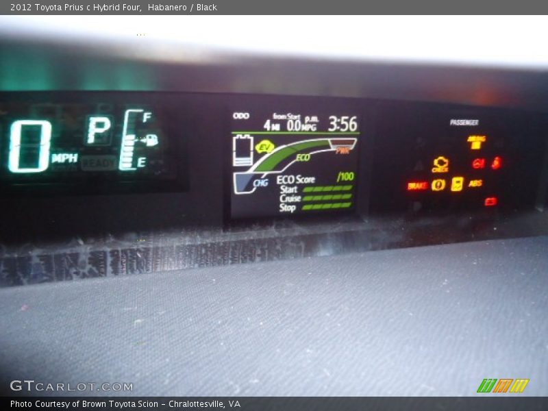 Habanero / Black 2012 Toyota Prius c Hybrid Four