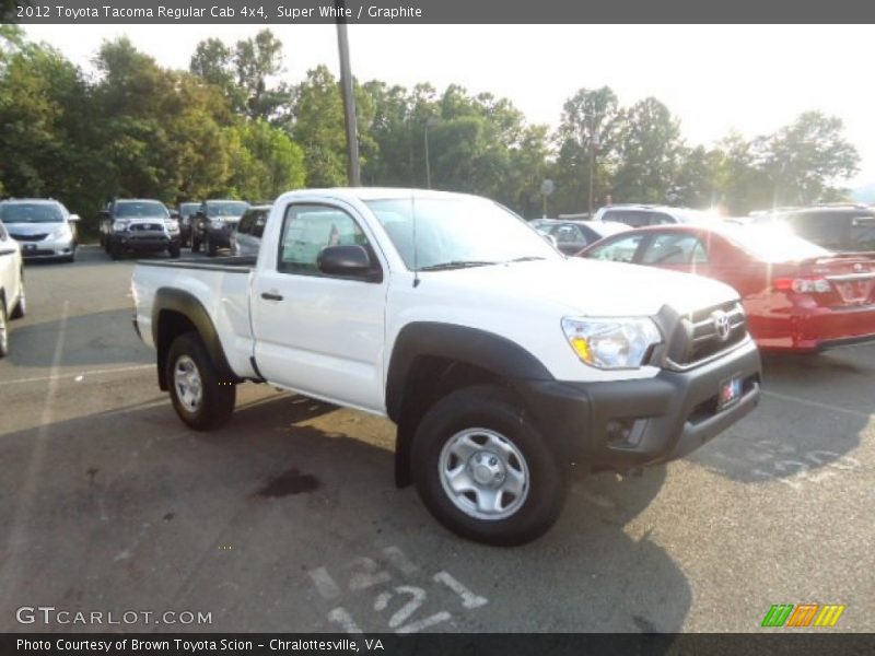 Super White / Graphite 2012 Toyota Tacoma Regular Cab 4x4