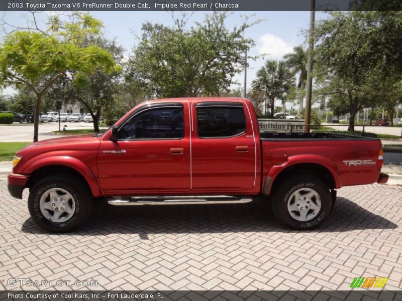 Impulse Red Pearl / Charcoal 2003 Toyota Tacoma V6 PreRunner Double Cab
