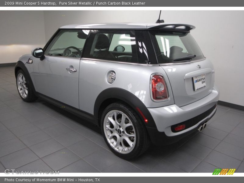 Pure Silver Metallic / Punch Carbon Black Leather 2009 Mini Cooper S Hardtop