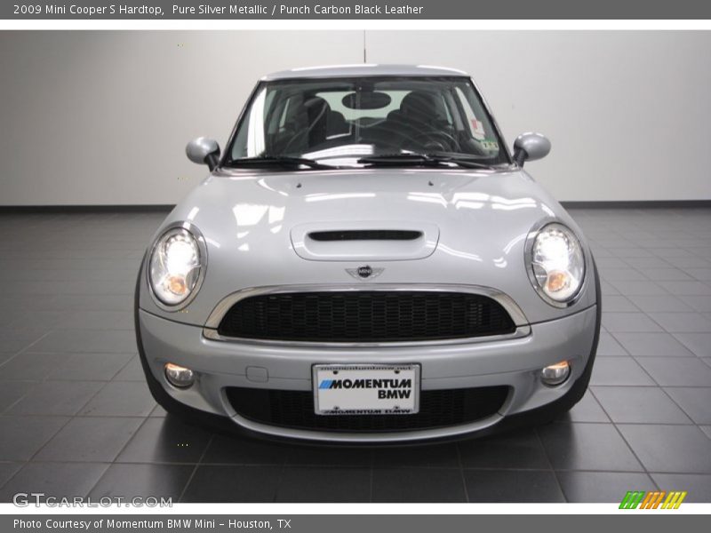 Pure Silver Metallic / Punch Carbon Black Leather 2009 Mini Cooper S Hardtop