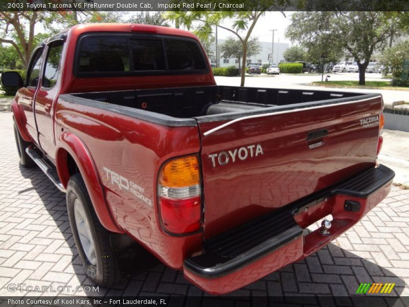 Impulse Red Pearl / Charcoal 2003 Toyota Tacoma V6 PreRunner Double Cab