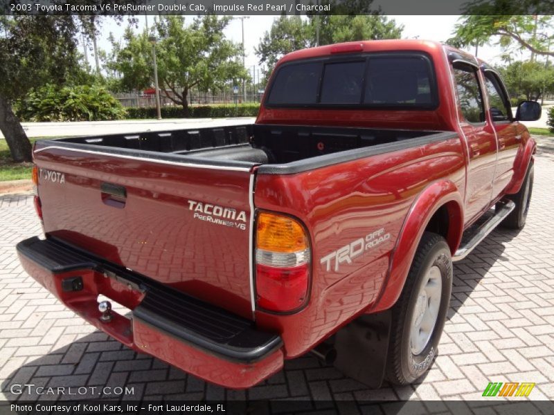 Impulse Red Pearl / Charcoal 2003 Toyota Tacoma V6 PreRunner Double Cab