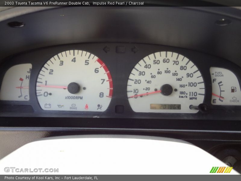 Impulse Red Pearl / Charcoal 2003 Toyota Tacoma V6 PreRunner Double Cab