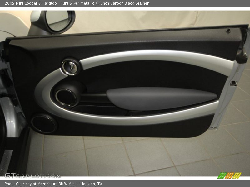 Pure Silver Metallic / Punch Carbon Black Leather 2009 Mini Cooper S Hardtop