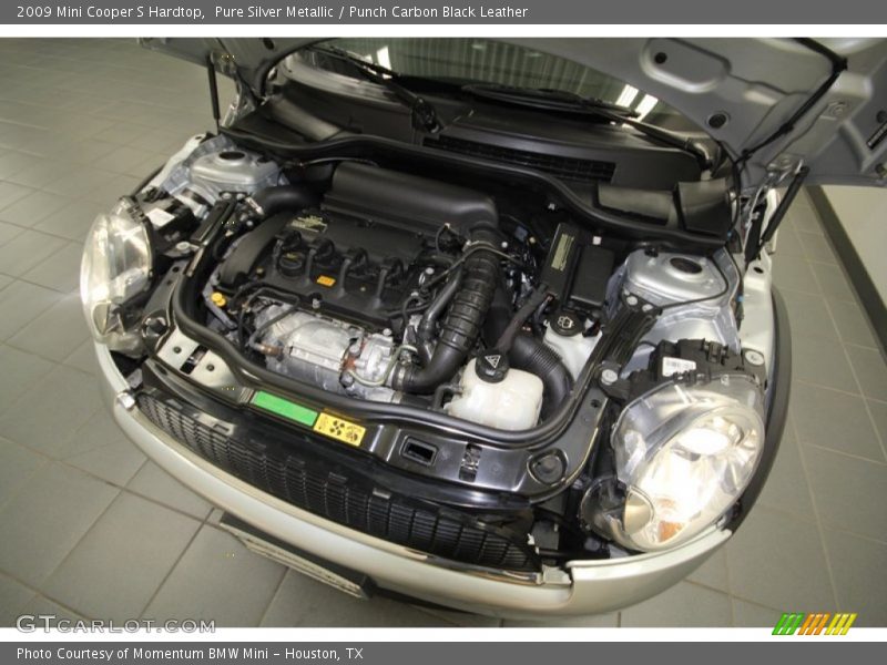 Pure Silver Metallic / Punch Carbon Black Leather 2009 Mini Cooper S Hardtop