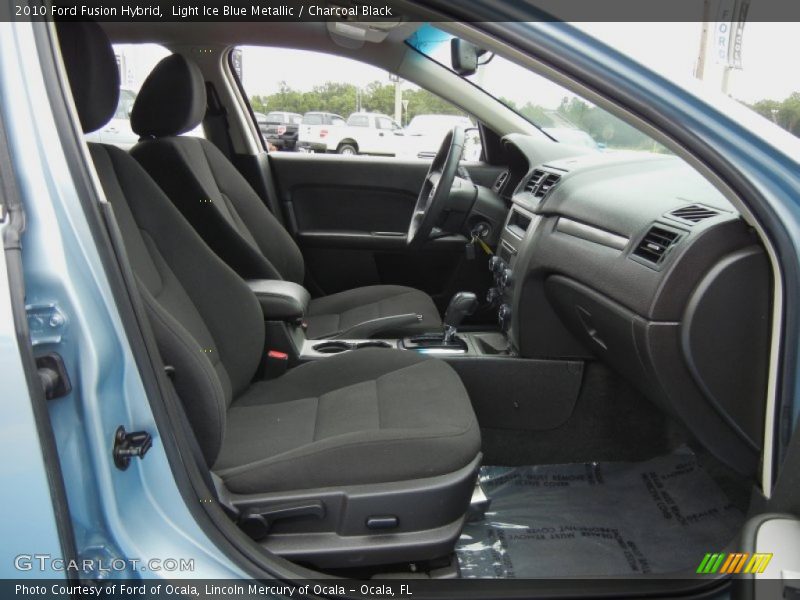 Light Ice Blue Metallic / Charcoal Black 2010 Ford Fusion Hybrid