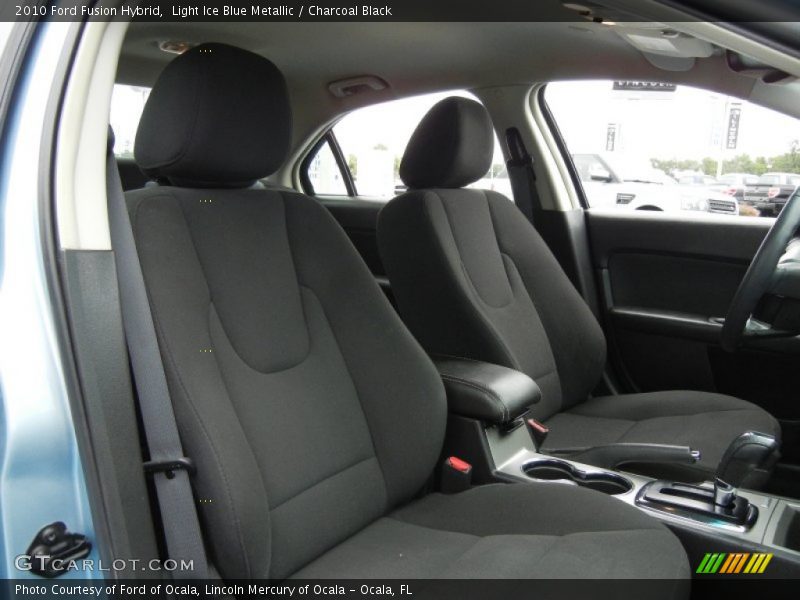 Light Ice Blue Metallic / Charcoal Black 2010 Ford Fusion Hybrid
