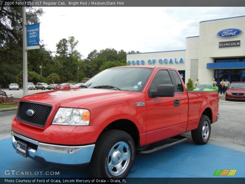 Bright Red / Medium/Dark Flint 2006 Ford F150 XLT Regular Cab
