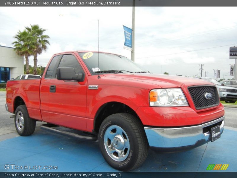 Bright Red / Medium/Dark Flint 2006 Ford F150 XLT Regular Cab