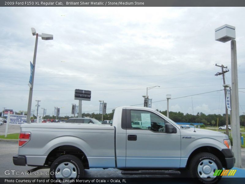 Brilliant Silver Metallic / Stone/Medium Stone 2009 Ford F150 XL Regular Cab