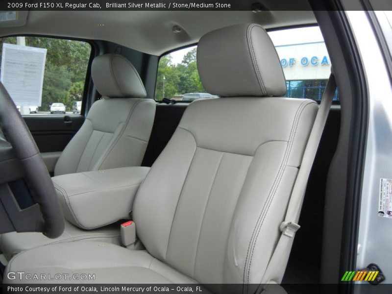 Brilliant Silver Metallic / Stone/Medium Stone 2009 Ford F150 XL Regular Cab