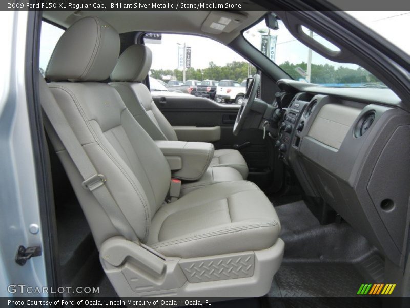 Brilliant Silver Metallic / Stone/Medium Stone 2009 Ford F150 XL Regular Cab