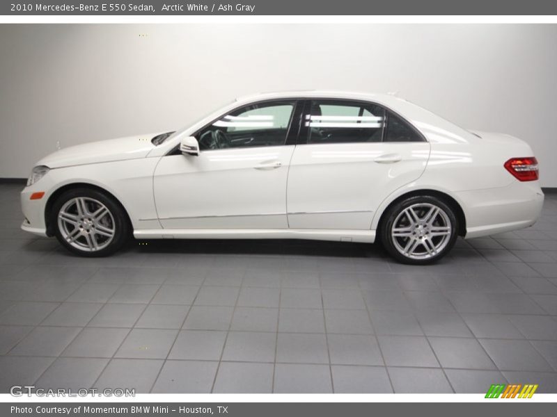 Arctic White / Ash Gray 2010 Mercedes-Benz E 550 Sedan