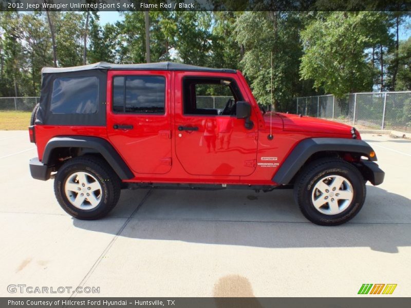 Flame Red / Black 2012 Jeep Wrangler Unlimited Sport S 4x4