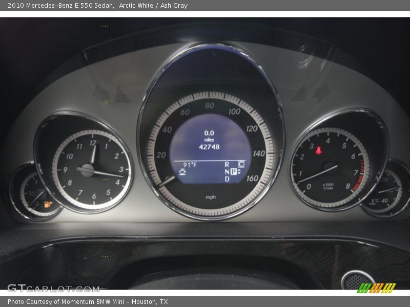 Arctic White / Ash Gray 2010 Mercedes-Benz E 550 Sedan