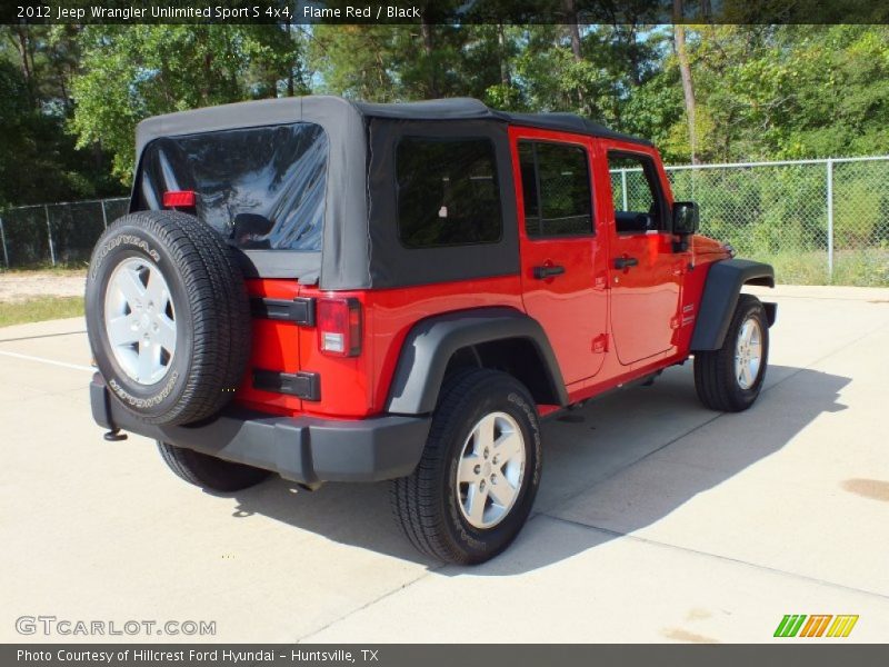 Flame Red / Black 2012 Jeep Wrangler Unlimited Sport S 4x4