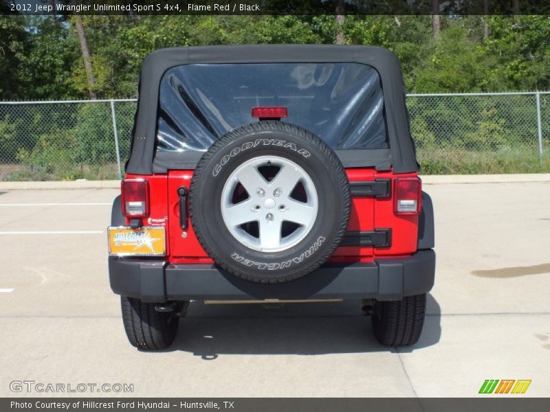 Flame Red / Black 2012 Jeep Wrangler Unlimited Sport S 4x4