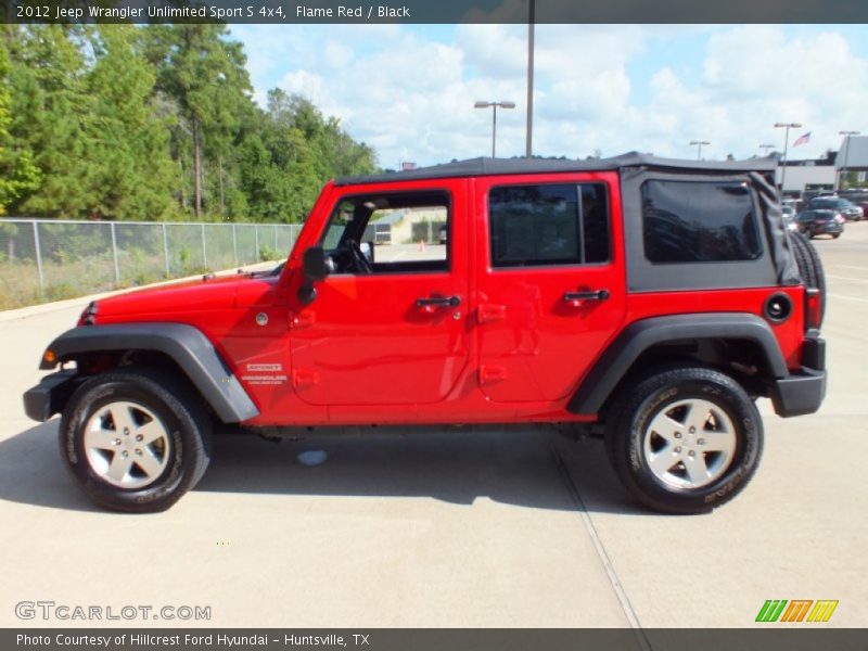 Flame Red / Black 2012 Jeep Wrangler Unlimited Sport S 4x4
