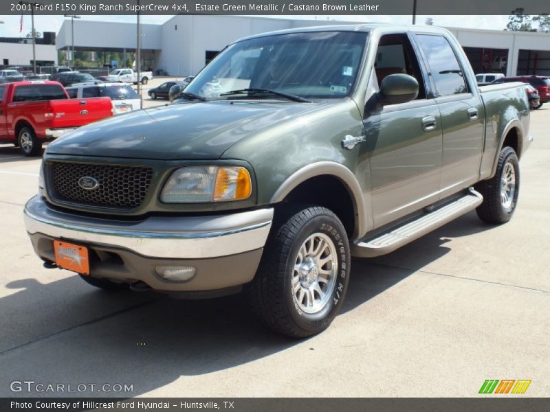 Estate Green Metallic / Castano Brown Leather 2001 Ford F150 King Ranch SuperCrew 4x4